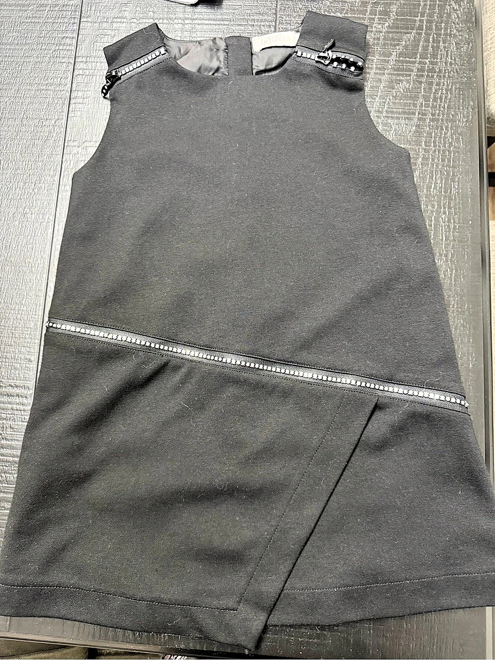 Boboli Girls' Black Embellished Dress Size 6 Like New